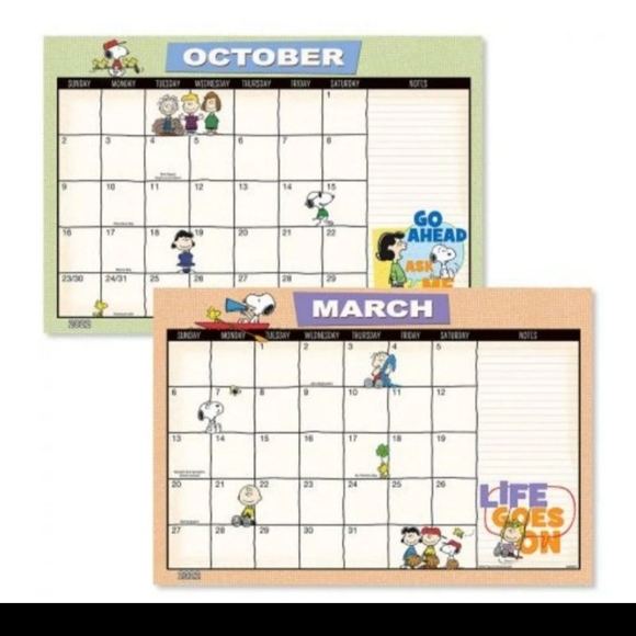 Peanuts Office Snoopy Peanuts Calendar Pad Poshmark
